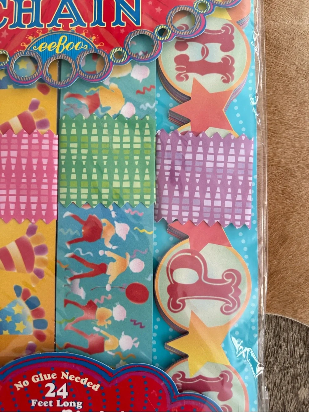 Brand NWT Birthday Chain Party Garland — Multicolor 24 Feet Long 34 Designs